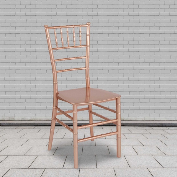 Flash Furniture HERCULES Series Rose Gold Resin Stacking Chiavari Chair - 2-LE-ROSE-M-GG