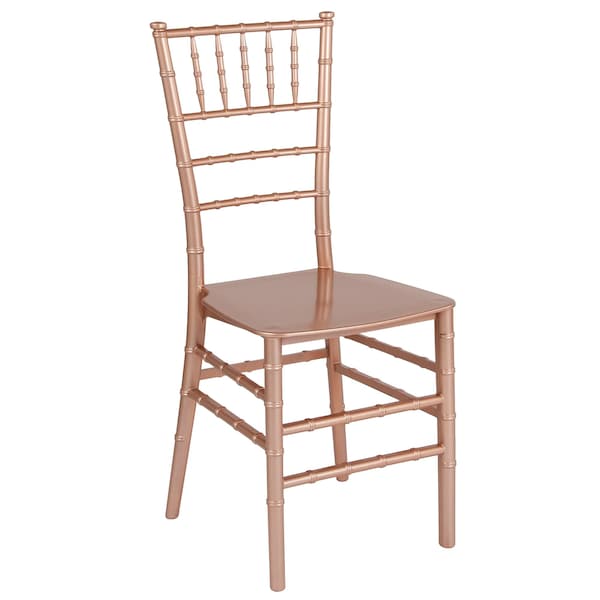 Flash Furniture HERCULES Series Rose Gold Resin Stacking Chiavari Chair - 2-LE-ROSE-M-GG
