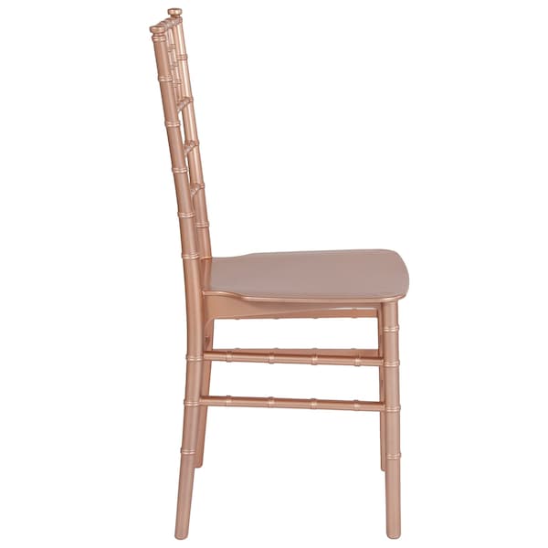 Flash Furniture HERCULES Series Rose Gold Resin Stacking Chiavari Chair - 2-LE-ROSE-M-GG