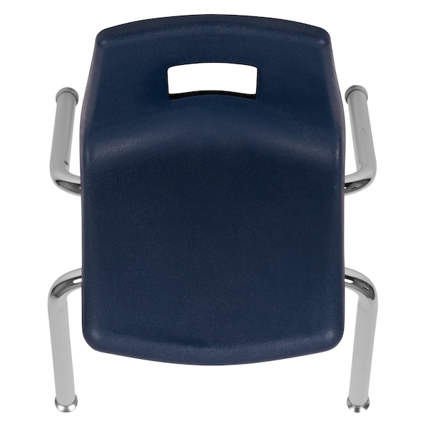 Flash Furniture Advantage Navy Student Stack School Chair, 14" - ADV-SSC-14NAVY