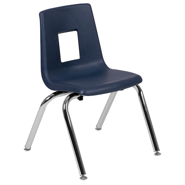 Flash Furniture Advantage Navy Student Stack School Chair, 14" - ADV-SSC-14NAVY