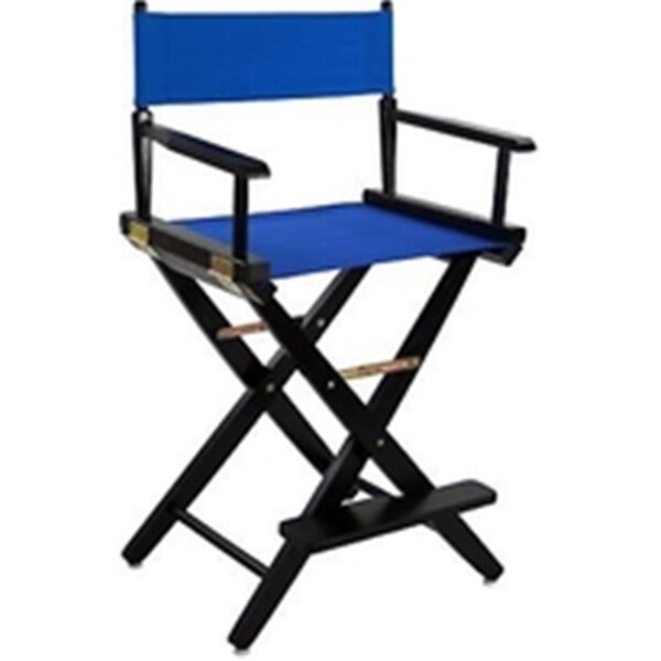 Doba-Bnt 206-22-032-13 24 in. Extra-Wide Premium Directors Chair, Black Frame with Royal Blue Color Cover - SA3283858