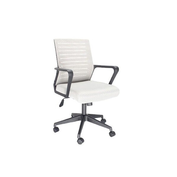 We'Re It Budg it, Office Chair for Home or Office with Modern Mesh Slat Back Design in Gray - BU-201-EW02