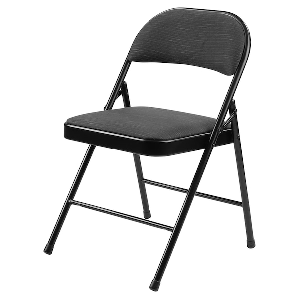 Commercialine Fabric Padded Folding Chair, Star Trail Black, PK4 - 970