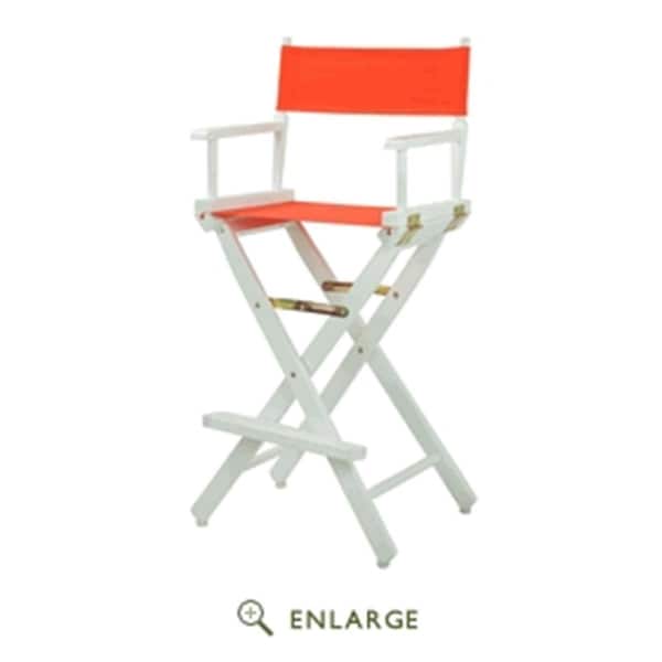 Betterbeds 230-01-021-19 30 in. Directors Chair White Frame with Orange Canvas - BE3312996