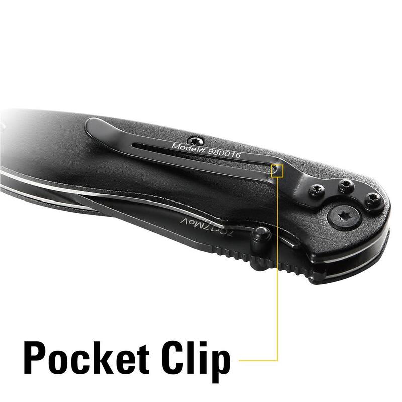 CAT 3 in. Stainless Steel Straight Edge Drop Point Folding Knife - 980016