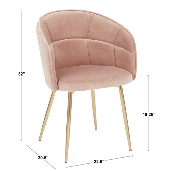 Lumisource Lindsey Chair in Gold Metal and Green Velvet - CH-LINDSY AUVGN