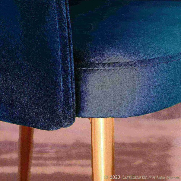 Lumisource Lindsey Chair in Gold Metal and Green Velvet - CH-LINDSY AUVGN