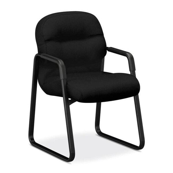 Juki Furniture Pillow-Soft Guest Chair with Arms, Black - JU687157