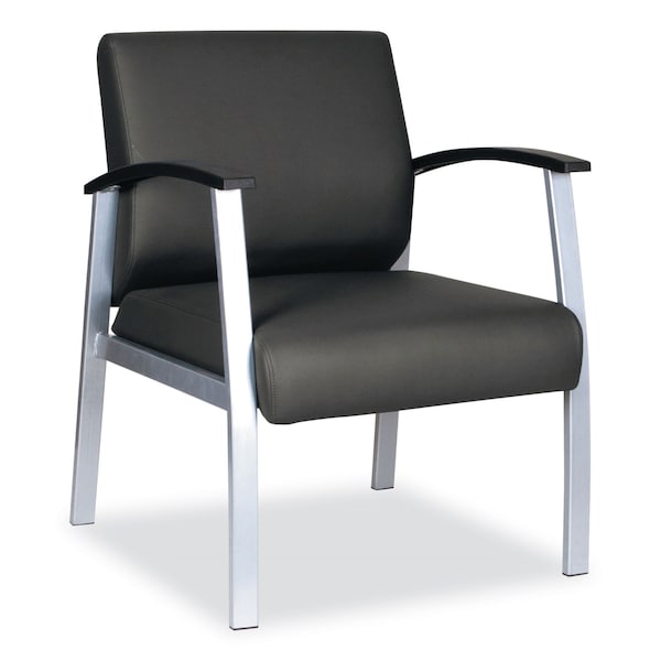 Alera Chairs/Stools, Black Seat, Black Back, 24.6" W 26.96" L 33.46" H, Curved Loop, Polyurethane Seat - ALEML2319