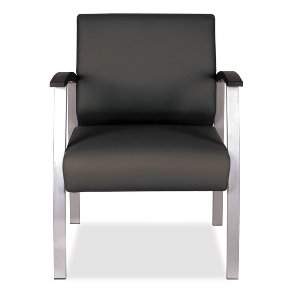 Alera Chairs/Stools, Black Seat, Black Back, 24.6" W 26.96" L 33.46" H, Curved Loop, Polyurethane Seat - ALEML2319