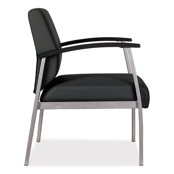 Alera Chairs/Stools, Black Seat, Black Back, 24.6" W 26.96" L 33.46" H, Curved Loop, Polyurethane Seat - ALEML2319