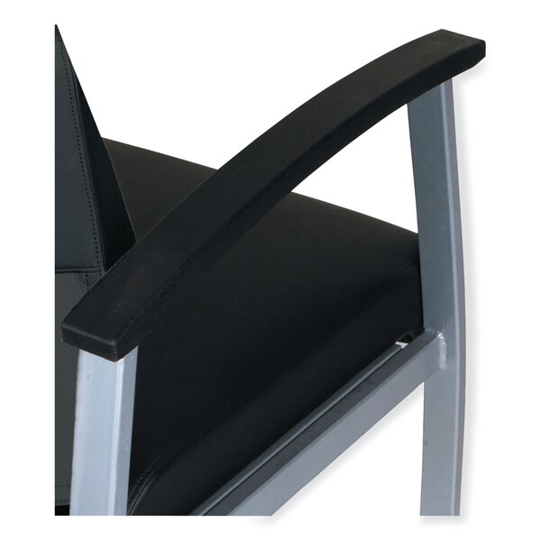 Alera Chairs/Stools, Black Seat, Black Back, 24.6" W 26.96" L 33.46" H, Curved Loop, Polyurethane Seat - ALEML2319