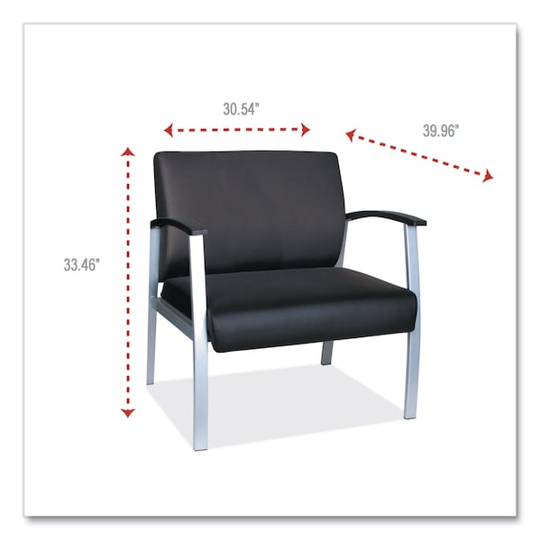 Alera Chairs/Stools, Black Back, 30.51" W 33.46" H, Curved Loop - ALEML2219