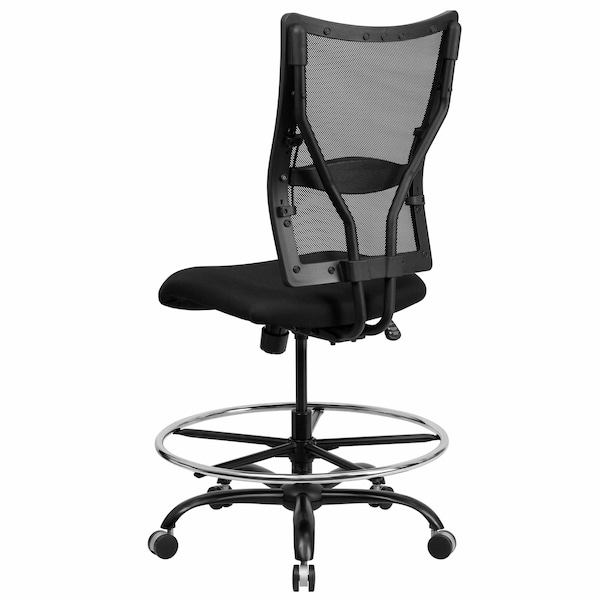 Flash Furniture Drafting Chair Mesh Draft Chair, 400 lb., Black, 20" to 26" Height, Mesh, Black - WL-5029SYG-D-GG