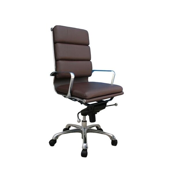 J&M Furniture J & M Furniture 176472 Plush Brown High Back Office Chair - 176472
