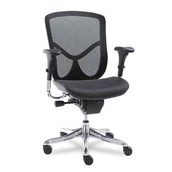 Fine-Line Eq Series Ergonomic Multifunction Mid-Back Mesh Chair Aluminum - FI40434