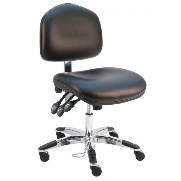 Benchpro Ergonomic Chair Ergonomic Chair, 17" to 22" Height, Vinyl, Blue - WAS-DCR-TLC-WW-BLUE
