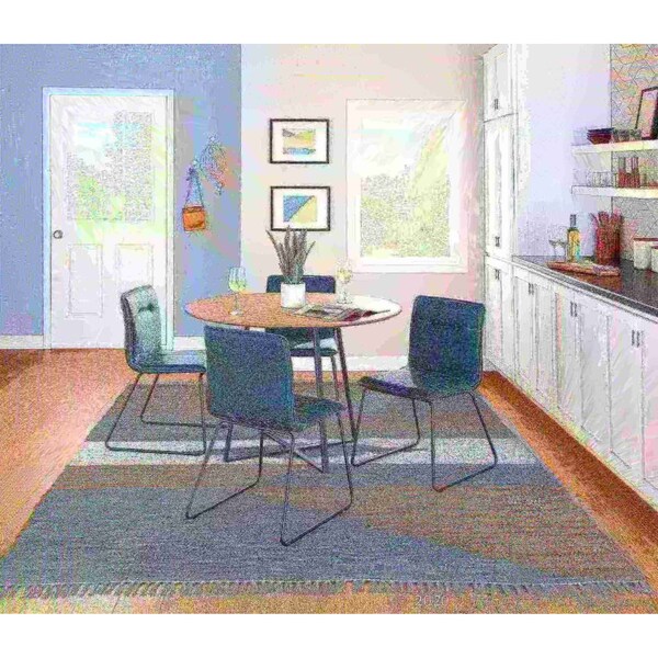 Lumisource Casper Chair in Black Metal and Green Faux Leather Fabric, PK 2 - CH-CASPER BKGN2