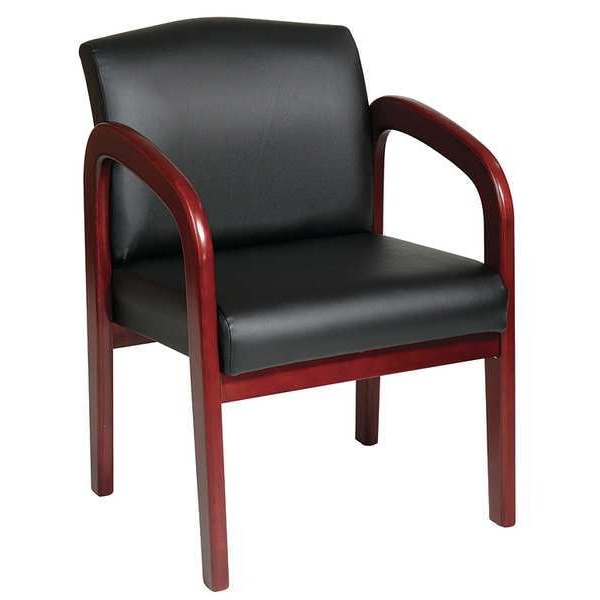 Office Star Collection: WD Visitors Chair, Black Seat, Black Back, 23" W 25-1/2" L 33-1/2" H, Fixed - WD387-U6