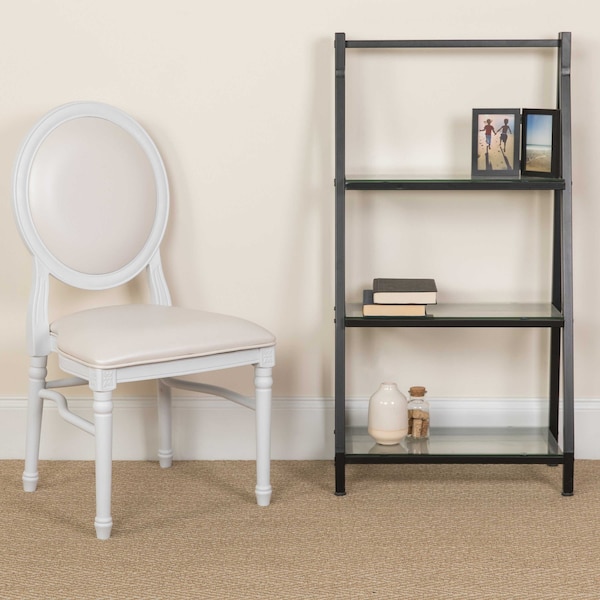 Flash Furniture White Round Back Dining Chair - 2-LE-W-W-MON-GG