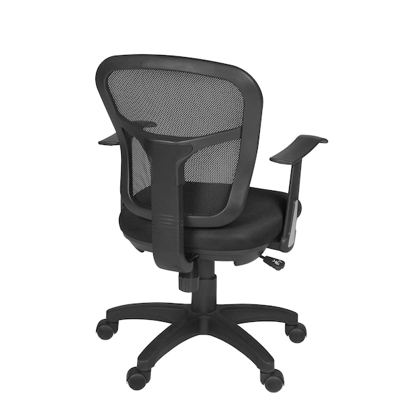 Harrison Seating > Swivel, Black Seat, Black Back, 23 W 21 L 35.5 H, Metal|Fabric Seat - 5125BK