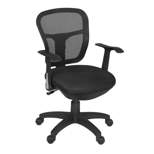Harrison Seating > Swivel, Black Seat, Black Back, 23 W 21 L 35.5 H, Metal|Fabric Seat - 5125BK
