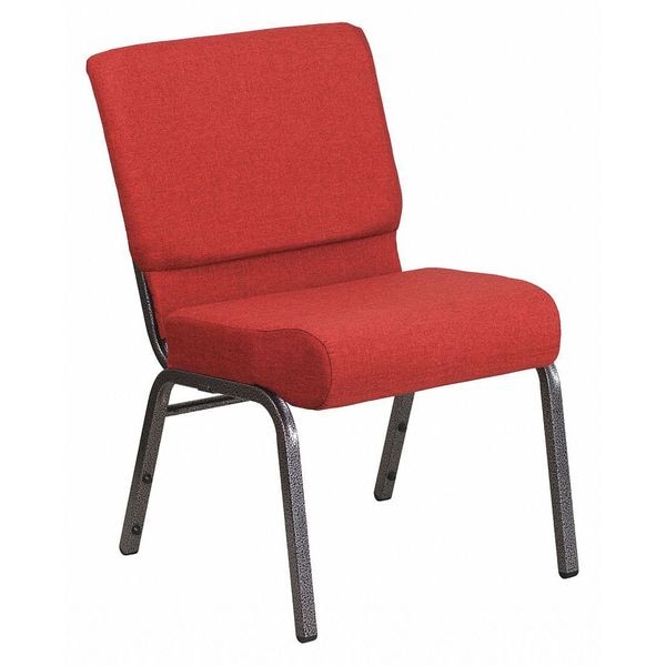 Flash Furniture Hercules Church Chair, 21-1/4 in W 25" L 33" H, Fabric Seat - FD-CH0221-4-SV-RED-GG