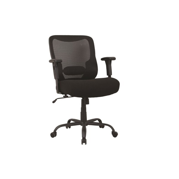 We'Re It Cush, the Big & Tall it Office Chair with Black Mesh Back, 400 lb Weight Capacity - OFDBT400M-BLK