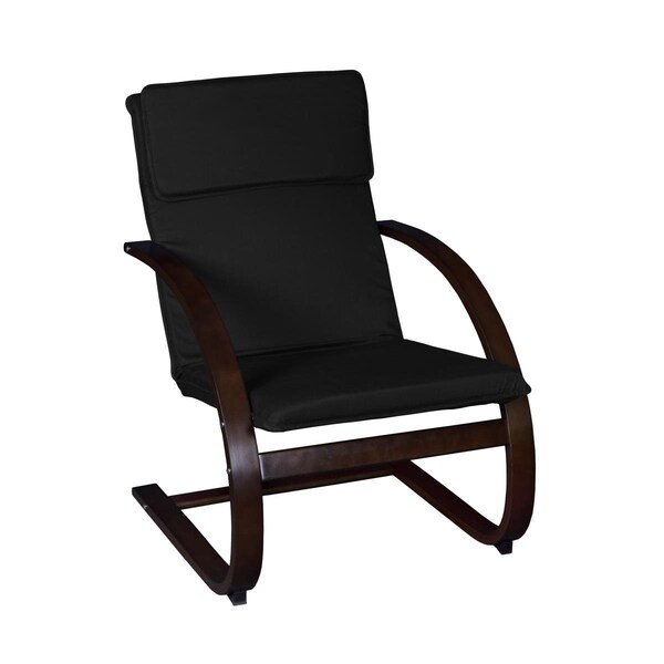 Niche Mia Bentwood Reclining Chair, Mocha Walnut & Black - 2000MWBK