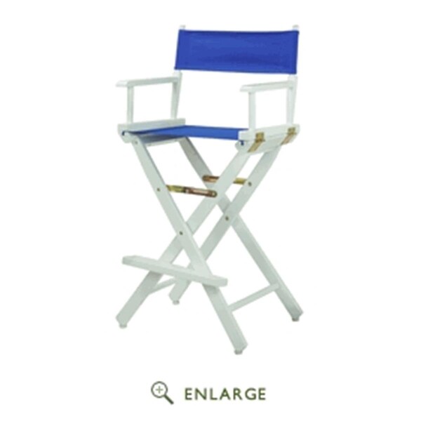 Betterbeds 230-01-021-13 30 in. Directors Chair White Frame with Royal Blue Canvas - BE4268160