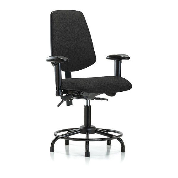 Blue Ridge Ergonomics Desk Chair Fab Desk Chair, Med, Bk, RT, AA, Glds, Blk, Adjustable Arms, 19" to 24" Height, Fabric, Black - BR-FDHCH-MB-RT-T0-A1-RG-F42