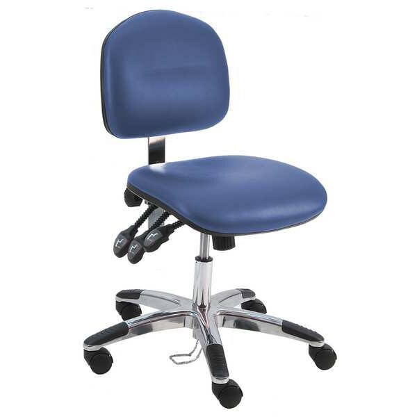 Benchpro Ergonomic Chair Ergonomic Chair, 17" to 22" Height, Vinyl, Blue - LAS-DCR-TLC-WW-BLUE