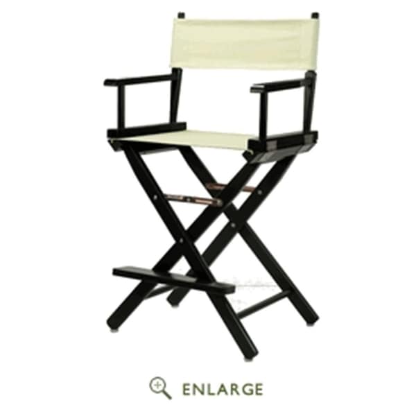 Casual Home 220-02-021-12 24 in. Directors Chair Black Frame with Natural & Wheat Canvas - 220-02/021-12