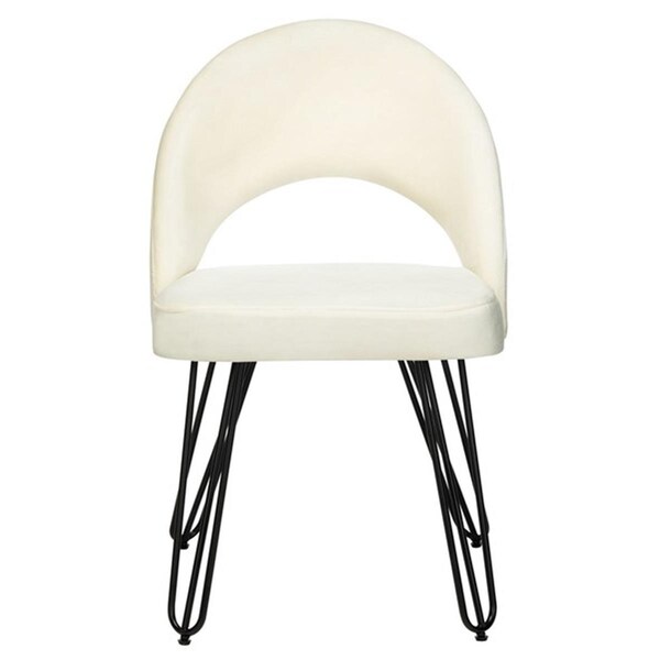 Safavieh Jora Retro Side Chair, Creme & Black, 2PK - FOX6296D-SET2