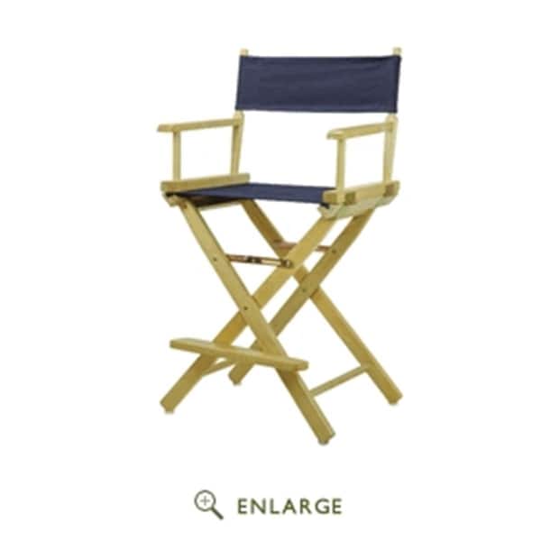 Betterbeds 220-00-021-10 24 in. Directors Chair Natural Frame with Navy Blue Canvas - BE2691164