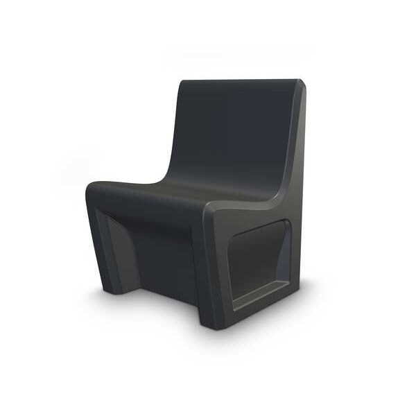 Cortech Sentinel Chair, Black Seat, Black Back, 24 in W 24" L 33" H, Armless, Polyethylene Seat - 116484BK