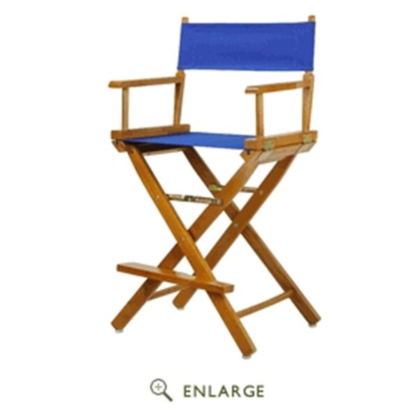 Casual Home Casual Home 220-05-021-13 24 in. Directors Chair Honey Oak Frame with Royal Blue Canvas - 220-05/021-13