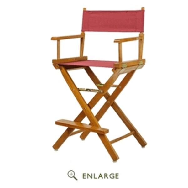 Casual Home Casual Home 220-05-021-48 24 in. Directors Chair Honey Oak Frame with Burgundy Canvas - 220-05/021-48