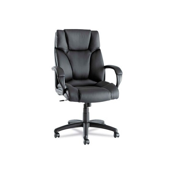 Alera Alera Fraze High-Back Swivel/Tilt Chair, Black Leather - ALEFZ41LS10B