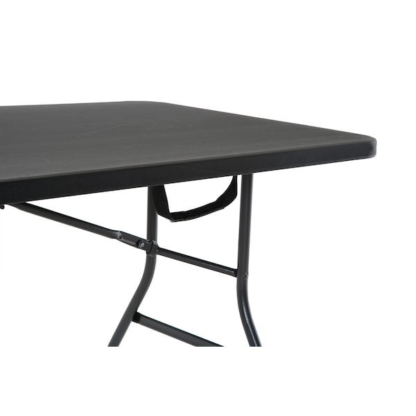 Bridgeport Folding Table, Blow Mold Table, Fold In Half, 72" x 30", Black Color - C678BP14BLK1