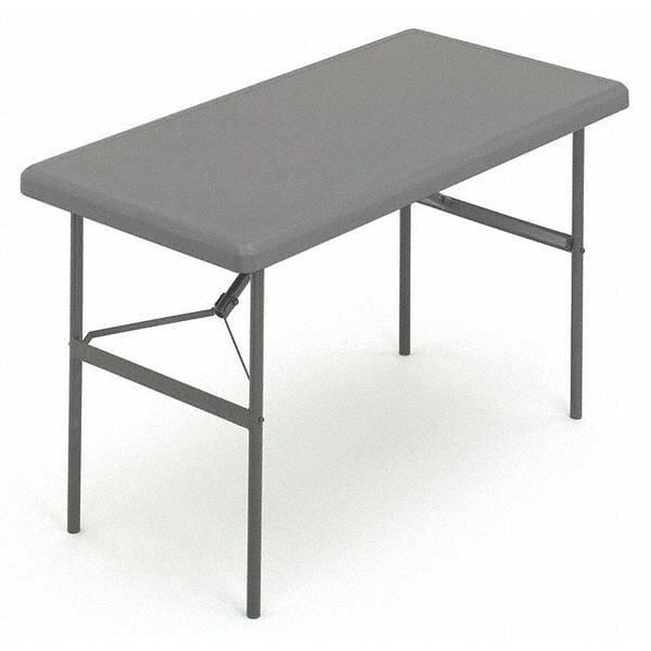 Iceberg Rectangle IndestrucTableÃ‚Â® Commercial Folding Table , Charcoal - 24" x 48", 24" W, 48" L, 29" H - 65507