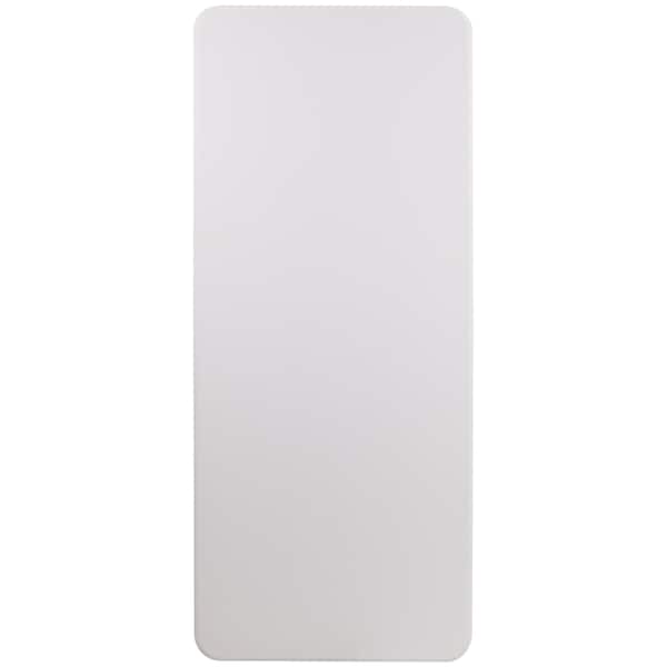 Flash Furniture Rectangle Wh 30X72 Plastic Fold Table, 30" W, 72" L, 29" H, Plastic Top, White - DAD-YCZ-183B-GW-GG
