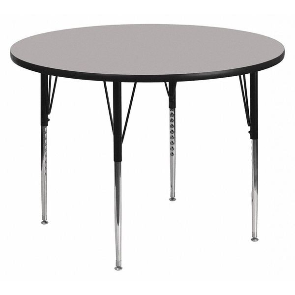 Flash Furniture Round Activity Table, 42" W, 42" L, 30.125" H, Laminate, Grey - XU-A42-RND-GY-T-A-GG
