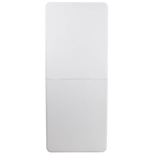 Flash Furniture Rectangle Folding Table, 30" W, 72" L, 29" H, Plastic Top, White - RB-3072FH-GG