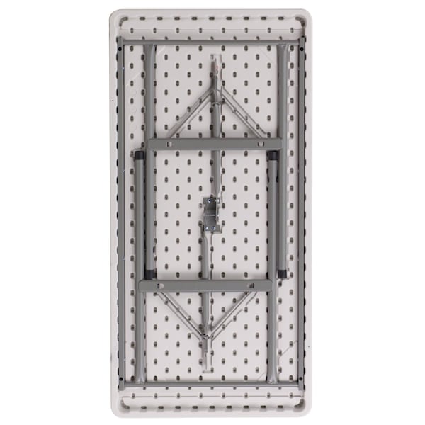 Flash Furniture Rectangle Folding Table, 24" W, 48" L, 29" H, Plastic Top, White - RB-2448-GG