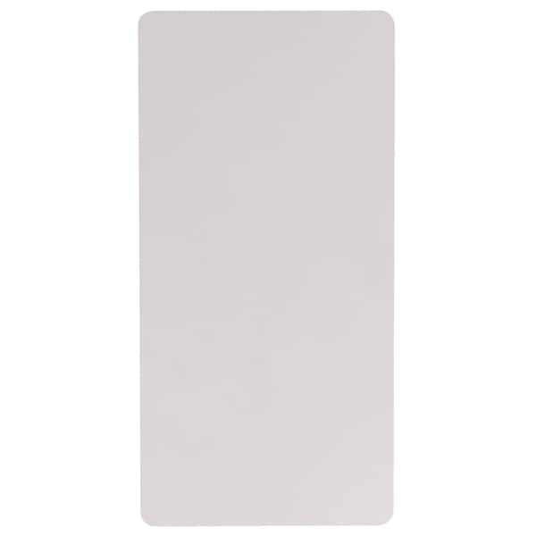 Flash Furniture Rectangle Folding Table, 24" W, 48" L, 29" H, Plastic Top, White - RB-2448-GG