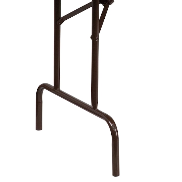 Flash Furniture Rectangle Folding Table, 30" W, 96" L, 30" H, Laminate Top, Wood Grain - YT-3096-MEL-WAL-GG