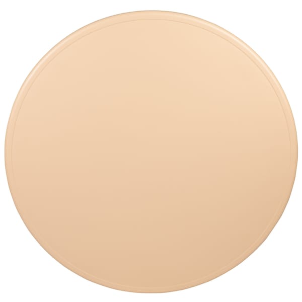 Flash Furniture Round 45 W, 45 L, 23.75 H, Plastic, Steel, Brown - YU-YCX-005-2-ROUND-TBL-NAT-GG