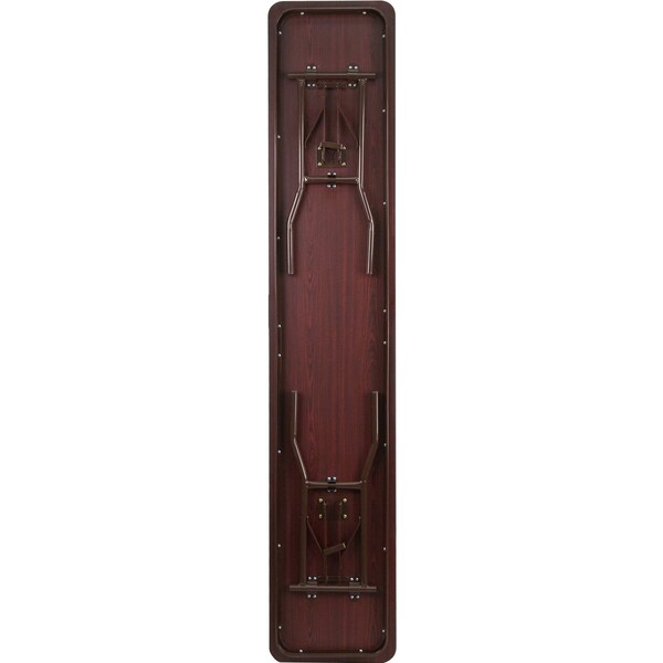 Flash Furniture Rectangle Training Table, 18" W, 96" L, 30" H, Laminate Top, Wood Grain - YT-1896-MEL-WAL-GG